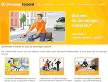 Tablet Screenshot of dommage-corporel.be